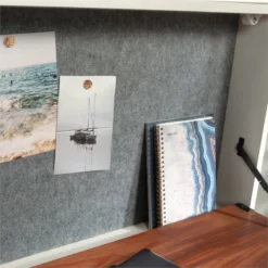 Sauder Anda Norr Engineered Wood Wall Mount Desk In Pearl Oak/Blaze Acacia -CYMAX Sales 2518651 9 L