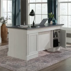 Sauder Palladia Engineered Wood Executive Desk In Glacier Oak/Rosso Slate Accent -CYMAX Sales 2518660 7 L