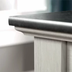 Sauder Palladia Engineered Wood Executive Desk In Glacier Oak/Rosso Slate Accent -CYMAX Sales 2518660 9 L