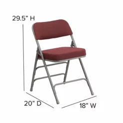 Flash Furniture Hercules Triple Braced Metal Folding Chair In Red (Set Of 2) -CYMAX Sales 2521372 7 L