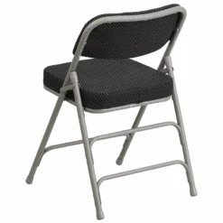 Flash Furniture Hercules Pin-Dot Fabric/Metal Folding Chair In Black (Set Of 2) 15 Flash Furniture Hercules Pin-Dot Fabric/Metal Folding Chair In Black (Set Of 2) -CYMAX Sales 2521373 4 L