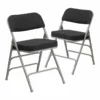 Flash Furniture Hercules Pin-Dot Fabric/Metal Folding Chair In Black (Set Of 2) -CYMAX Sales 2521373 L