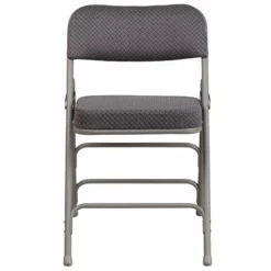 Flash Furniture Hercules Double Hinged Metal Folding Chair In Gray (Set Of 2) -CYMAX Sales 2521385 2 L