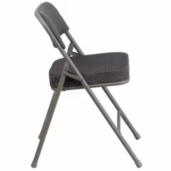 Flash Furniture Hercules Double Hinged Metal Folding Chair In Gray (Set Of 2) -CYMAX Sales 2521385 3 L