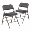 Flash Furniture Hercules Double Hinged Metal Folding Chair In Gray (Set Of 2) -CYMAX Sales 2521385 L