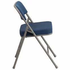 Flash Furniture Hercules Double Hinged Metal Folding Chair In Navy (Set Of 2) -CYMAX Sales 2521386 3 L