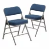 Flash Furniture Hercules Double Hinged Metal Folding Chair In Navy (Set Of 2) 2 Flash Furniture Hercules Double Hinged Metal Folding Chair In Navy (Set Of 2) -CYMAX Sales 2521386 L
