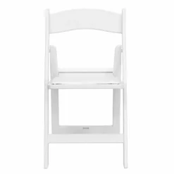 Flash Furniture Hercules Resin And Vinyl Folding Chair In White (Set Of 2) -CYMAX Sales 2521432 3 L