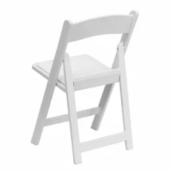 Flash Furniture Hercules Resin And Vinyl Folding Chair In White (Set Of 2) -CYMAX Sales 2521432 4 L
