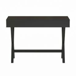 Flash Furniture Wood Writing Computer Desk With Open Storage In Black -CYMAX Sales 2521438 3 L