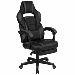Flash Furniture Metal And Faux Leather Gaming Desk Bundle With Chair In Black -CYMAX Sales 2521488 2 L