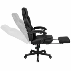 Flash Furniture Metal And Faux Leather Gaming Desk Bundle With Chair In Black -CYMAX Sales 2521488 3 L