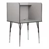 Flash Furniture Metal Stand-Alone Study Carrel W/ Height Adjustable Legs In Gray -CYMAX Sales 2521915 L