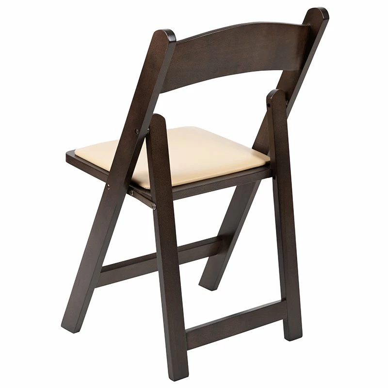 Flash Furniture Hercules Wood Folding Chair With Detachable Padded In Chocolate 6 Flash Furniture Hercules Wood Folding Chair With Detachable Padded In Chocolate - Image 4