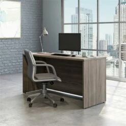 Sauder Affirm Engineered Wood 60" X 24" Computer Desk In Hudson Elm/Brown 16 Sauder Affirm Engineered Wood 60" X 24" Computer Desk In Hudson Elm/Brown -CYMAX Sales 2522209 4 L