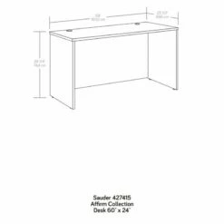 Sauder Affirm Engineered Wood 60" X 24" Computer Desk In Hudson Elm/Brown 17 Sauder Affirm Engineered Wood 60" X 24" Computer Desk In Hudson Elm/Brown -CYMAX Sales 2522209 5 L