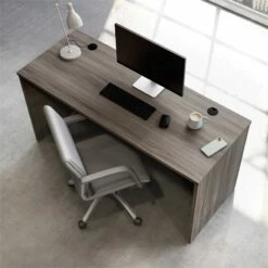 Sauder Affirm Engineered Wood 60" X 24" Computer Desk In Hudson Elm/Brown 18 Sauder Affirm Engineered Wood 60" X 24" Computer Desk In Hudson Elm/Brown -CYMAX Sales 2522209 6 L