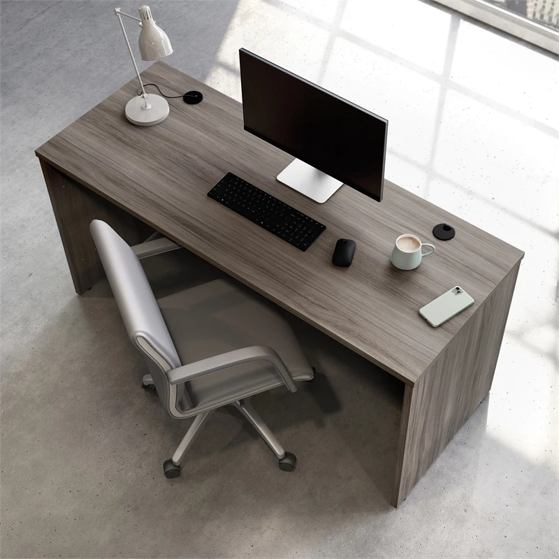 Sauder Affirm Engineered Wood 60" X 24" Computer Desk In Hudson Elm/Brown 8 Sauder Affirm Engineered Wood 60" X 24" Computer Desk In Hudson Elm/Brown - Image 6