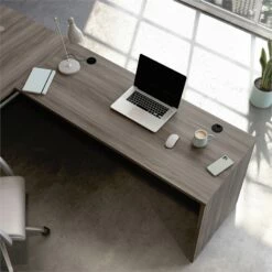 Sauder Affirm Engineered Wood 60" X 24" Computer Desk In Hudson Elm/Brown 19 Sauder Affirm Engineered Wood 60" X 24" Computer Desk In Hudson Elm/Brown -CYMAX Sales 2522209 7 L