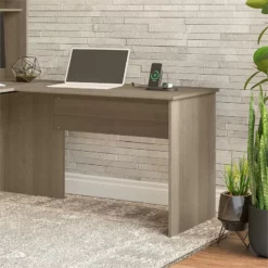 Cabot Desk Return In Ash Gray - Engineered Wood -CYMAX Sales 2531252 1 L 2