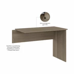 Cabot Desk Return In Ash Gray - Engineered Wood -CYMAX Sales 2531252 2 L 2