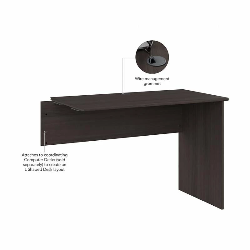 Cabot Desk Return In Heather Gray - Engineered Wood 15 Cabot Desk Return In Heather Gray - Engineered Wood - Image 13