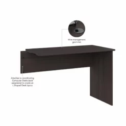 Cabot Desk Return In Ash Gray - Engineered Wood -CYMAX Sales 2531265 2 L 2