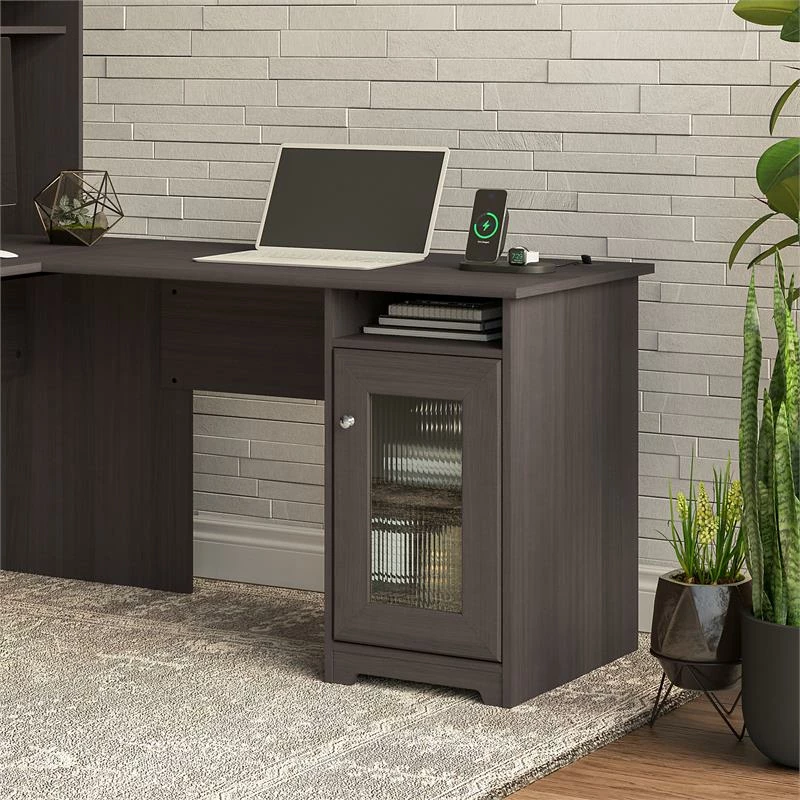 Cabot Desk Return With Storage In Ash Gray - Engineered Wood 16 Cabot Desk Return With Storage In Ash Gray - Engineered Wood - Image 14