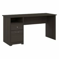 Cabot 60W Computer Desk With Drawers In Modern Gray - Engineered Wood -CYMAX Sales 2531268 L