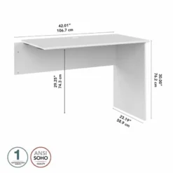 Cabot Desk Return In Ash Gray - Engineered Wood -CYMAX Sales 2531278 3 L 2