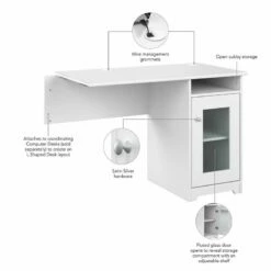 Cabot Desk Return With Storage In Ash Gray - Engineered Wood 30 Cabot Desk Return With Storage In Ash Gray - Engineered Wood -CYMAX Sales 2531280 2 L
