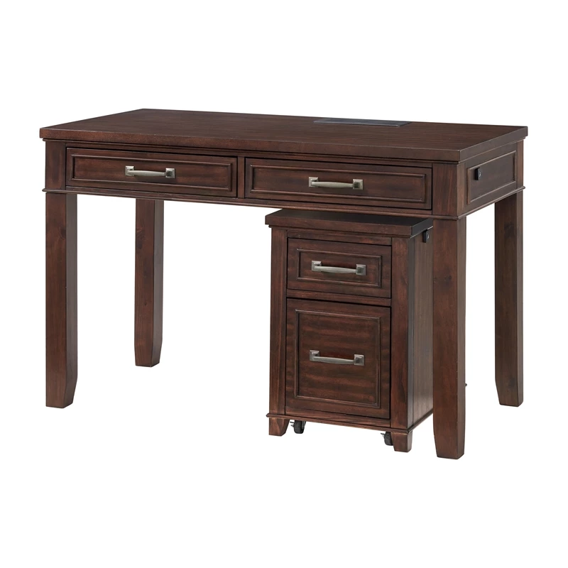 Martin Svensson Home Del Mar Coffee Walnut 48" Desk With Fingerprint Lock 4 Martin Svensson Home Del Mar Coffee Walnut 48" Desk With Fingerprint Lock - Image 2