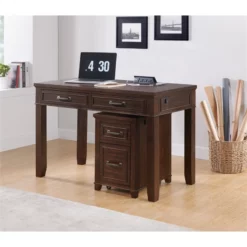 Martin Svensson Home Del Mar Coffee Walnut 48" Desk With Fingerprint Lock 17 Martin Svensson Home Del Mar Coffee Walnut 48" Desk With Fingerprint Lock -CYMAX Sales 2544367 11 L