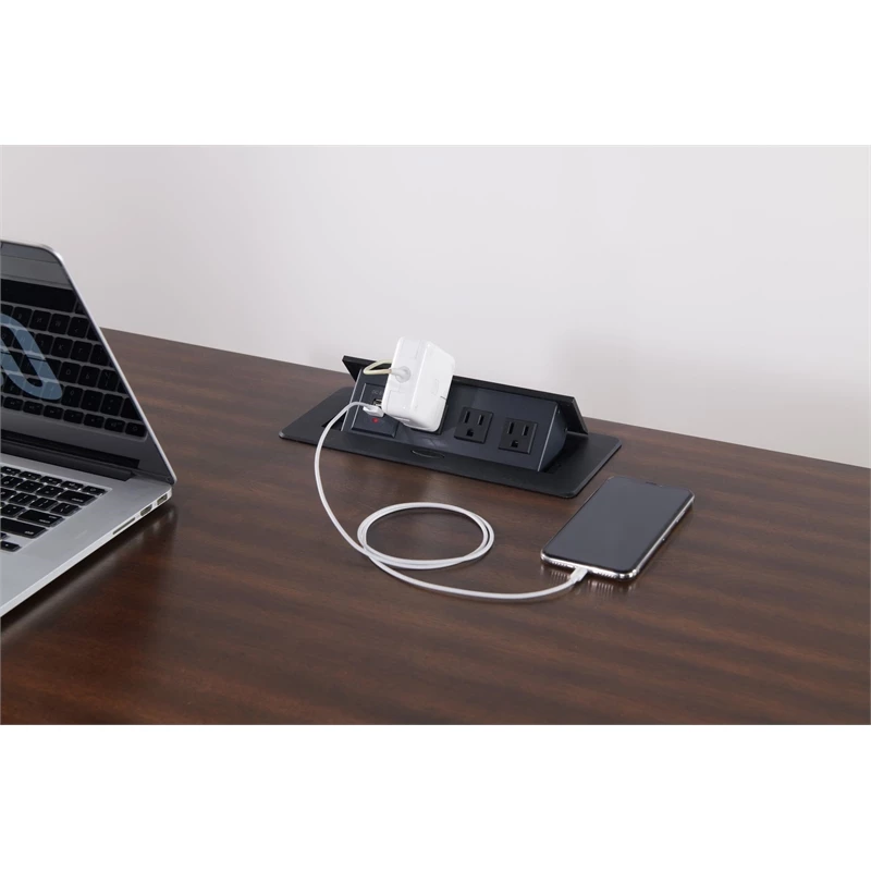 Martin Svensson Home Del Mar Coffee Walnut 48" Desk With Fingerprint Lock 9 Martin Svensson Home Del Mar Coffee Walnut 48" Desk With Fingerprint Lock - Image 7