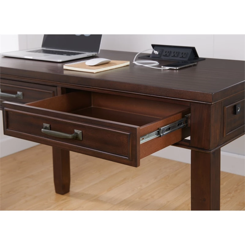 Martin Svensson Home Del Mar Coffee Walnut 48" Desk With Fingerprint Lock 7 Martin Svensson Home Del Mar Coffee Walnut 48" Desk With Fingerprint Lock - Image 5