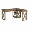 Martin Svensson Home Rustic Natural Brown 60" L Desk With Fingerprint Lock -CYMAX Sales 2544371 1 L