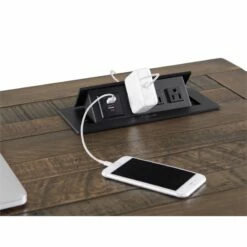 Martin Svensson Home Rustic Natural Brown 60" L Desk With Fingerprint Lock -CYMAX Sales 2544371 4 L