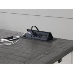 Martin Svensson Home Monterey White & Grey 57" Lift-Top Desk W/ Fingerprint Lock 18 Martin Svensson Home Monterey White & Grey 57" Lift-Top Desk W/ Fingerprint Lock -CYMAX Sales 2544374 5 L