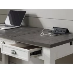 Martin Svensson Home Monterey White & Grey 57" Lift-Top Desk W/ Fingerprint Lock 16 Martin Svensson Home Monterey White & Grey 57" Lift-Top Desk W/ Fingerprint Lock -CYMAX Sales 2544374 8 L