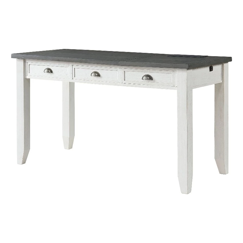 Martin Svensson Home Monterey White & Grey 57" Lift-Top Desk W/ Fingerprint Lock 3 Martin Svensson Home Monterey White & Grey 57" Lift-Top Desk W/ Fingerprint Lock