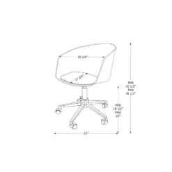 Scandinavian Black Office Swivel Chair Flam South Shore -CYMAX Sales 2549042 4 L