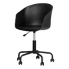 Scandinavian Black Office Swivel Chair Flam South Shore -CYMAX Sales 2549042 L