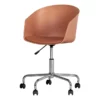 Scandinavian Burnt Orange Office Swivel Chair Flam South Shore -CYMAX Sales 2549046 L