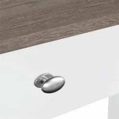 Saint Birch Finley Modern Wood Writing Desk With Hutch In White/Gray Oak -CYMAX Sales 2551806 4 L