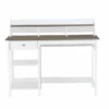 Saint Birch Finley Modern Wood Writing Desk With Hutch In White/Gray Oak -CYMAX Sales 2551806 L