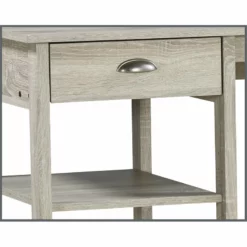Saint Birch Finley Modern Wood Writing Desk With Hutch In White/Gray Oak -CYMAX Sales 2551807 3 L