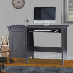 Saint Birch Hawksbury 1-Door Farmhouse Wood Writing Desk In Espresso -CYMAX Sales 2551812 1 L
