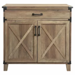 Saint Birch Oxford 2-Door Modern Wood Laptop Credenza In Rustic Oak 12 Saint Birch Oxford 2-Door Modern Wood Laptop Credenza In Rustic Oak -CYMAX Sales 2551842 3 L