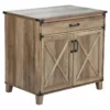 Saint Birch Oxford 2-Door Modern Wood Laptop Credenza In Rustic Oak