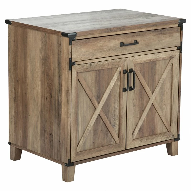 Saint Birch Oxford 2-Door Modern Wood Laptop Credenza In Rustic Oak 3 Saint Birch Oxford 2-Door Modern Wood Laptop Credenza In Rustic Oak